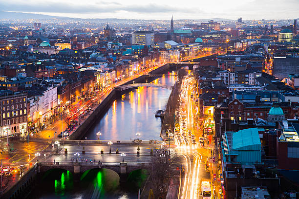 A viewpoint over O Connell Bridge and Dublin City A viewpoint over O Connell Bridge and Dublin City